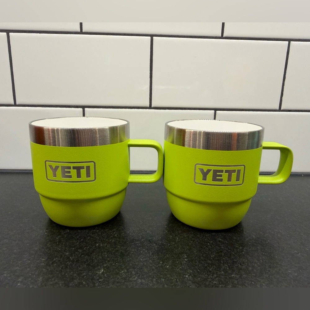 YETI Set of 2 Chartreuse 6oz stackable mug